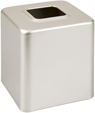 mDesign Steel Square Tissue Box Cover - Satin