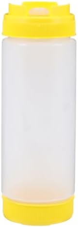 Zerodeko 20oz Squeeze Bottle Dual Head Condiment Dispenser for BBQ Dining