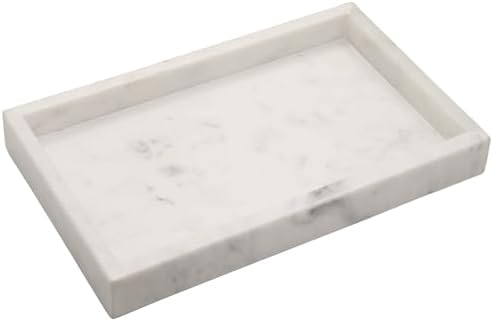 KC KULLICRAFT Natural Marble Tray for Desktop Kitchen Bathroom Organizer
