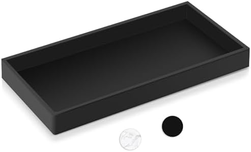 Bathroom Silicone Vanity Sink Organizer Black