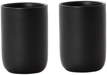 Matte Black Ceramic Toothbrush Cup 433 x 315