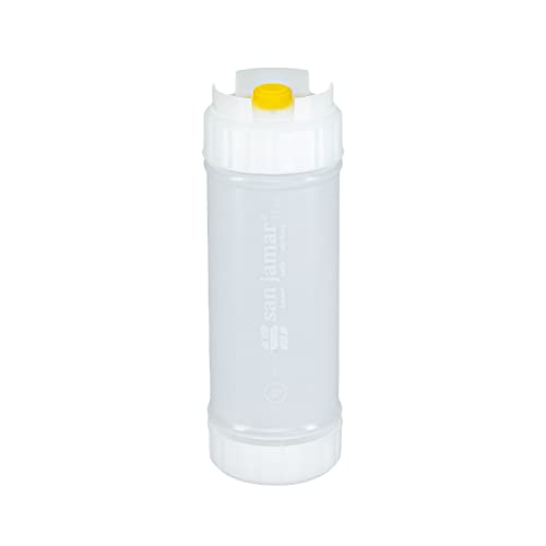 San Jamar Ez Kleen Plastic Sauce Bottle With Medium Valve 16oz