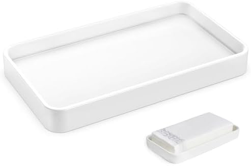 Gurygo 10 Ceramic Bathroom Vanity Tray for Kitchen Bathroom Use - White