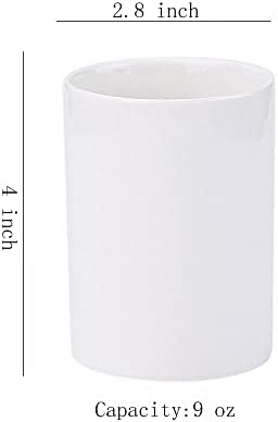Double Serve 2-Piece Ceramics Toothbrush Holder
