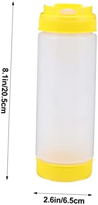 Zerodeko 20oz Squeeze Bottle Dual Head Condiment Dispenser for BBQ Dining