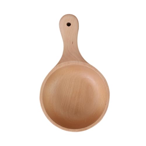 Bothyi Handcrafted Wooden Salad Bowl with Handle - Elegant Kitchen Essential