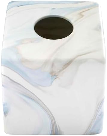 Perfect Fit for Your Bathroom Avanti Linens Tissue Cover Resin Countertop Accessories Waves Collection Blue