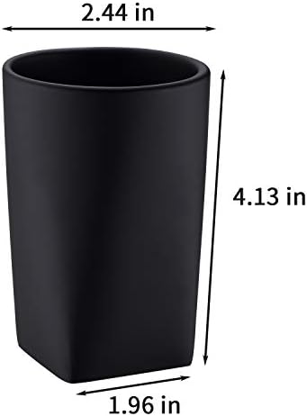 Stylish Bath Tumbler Resin Cup with Modern Design Matte Black