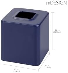 mDesign Metal Square Tissue Box Cover Modern Facial Paper Holder