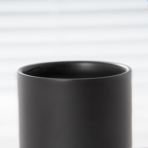 Matte Black Ceramic Toothbrush Cup 433 x 315