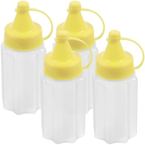 Yardwe 4pc Condiment Squeeze Bottles Set