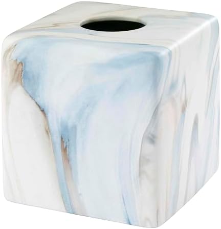 Perfect Fit for Your Bathroom Avanti Linens Tissue Cover Resin Countertop Accessories Waves Collection Blue