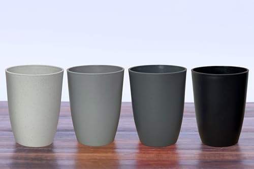 LuckyZone Wheat Straw Cup 4-Piece Set Unbreakable Eco-Friendly