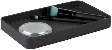 Sturdy Matte Black Vanity Organizer
