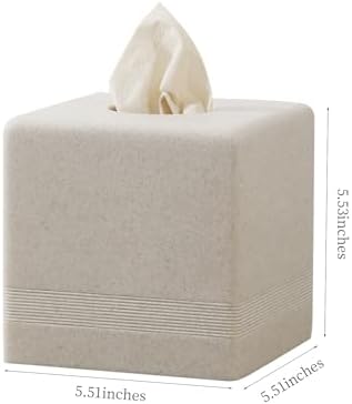 Haocoott Tissue Box Cover Square Beige