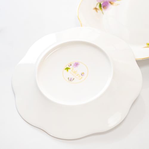 YALONG Ceramic 8-Inch Appetizer Plates china Stackable Set of 2