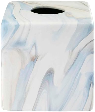 Perfect Fit for Your Bathroom Avanti Linens Tissue Cover Resin Countertop Accessories Waves Collection Blue