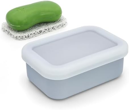OZNER Enhanced Leak-Proof Soap Container with Drainage Pad