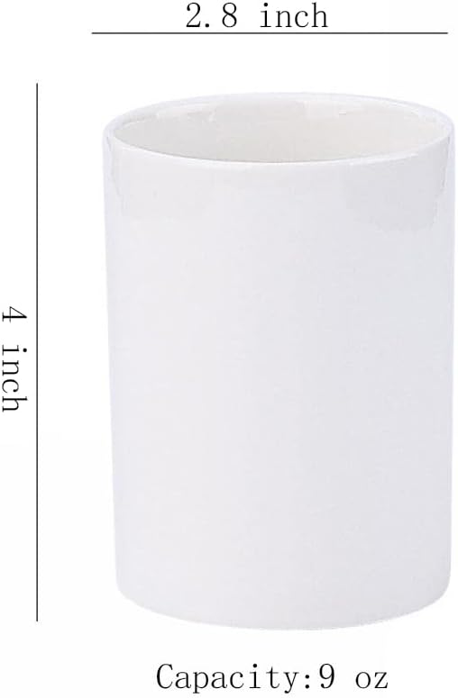 Double Serve 2-Piece Ceramics Toothbrush Holder