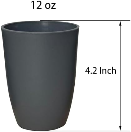 LuckyZone Wheat Straw Cup 4-Piece Set Unbreakable Eco-Friendly