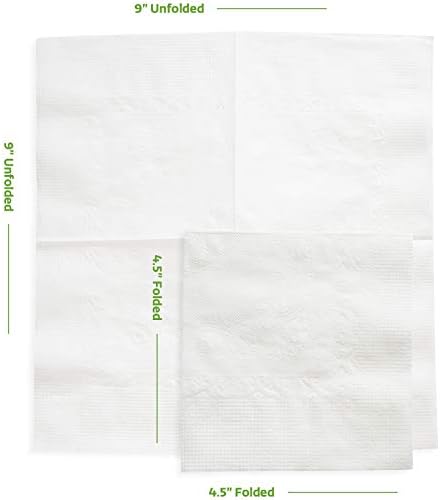 GUSTO 500 Count White Cocktail Napkins Versatile Premium and Elegant