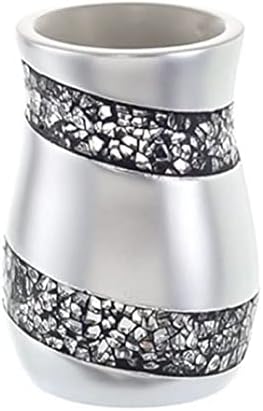 Creative Scents Silver Mosaic Electric Toothbrush and Toothpaste Holder