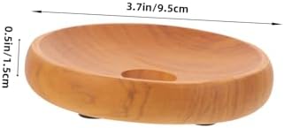 Natural Wood Soap Dish for Bathroom