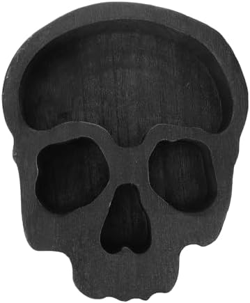 Alipis Wooden Skull Bowl Halloween Charcuterie Cheese Board