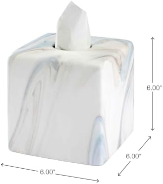 Perfect Fit for Your Bathroom Avanti Linens Tissue Cover Resin Countertop Accessories Waves Collection Blue