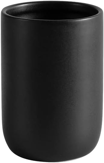 Matte Black Ceramic Toothbrush Cup 433 x 315