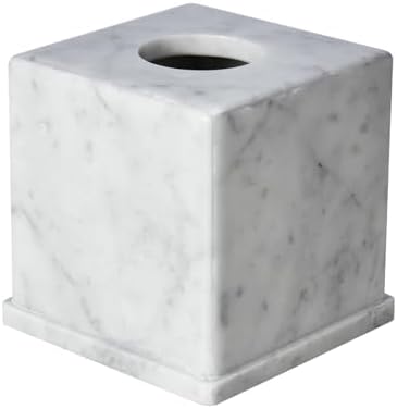 Natural Stone Tissue Box Cover 6x6x57 Carrara White