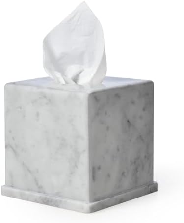 Natural Stone Tissue Box Cover 6x6x57 Carrara White