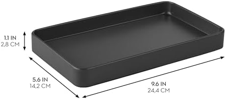 Sturdy Matte Black Vanity Organizer