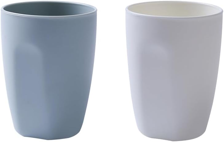 Perfect 400ML Dentist-Approved Mouthwash Cup Blue White Design Durable Elegant for Daily Use