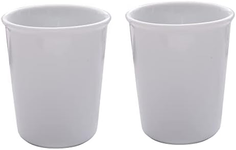 Awhale Ceramic Bathroom Cups 150ml White