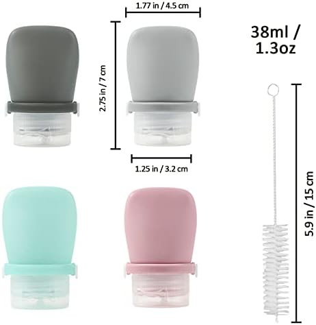 4-Piece Squeeze Salad Dressing Bottles for Travel