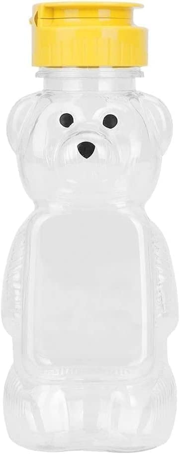 Yellow Plastic Bear Honey Bottle Jar