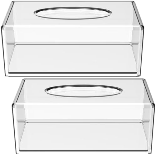 Clear 2-Pack Tissue Dispenser Boxes