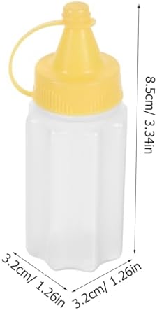 Small Ketchup Squeeze Bottles Set of 12 - Mini Condiment Containers for Kitchen Outdoor Use and More