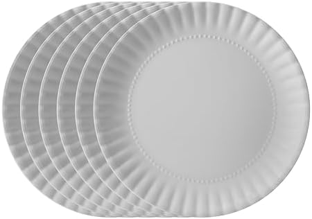 Melamine Dinner Plates Set of 6 105-inch Gray
