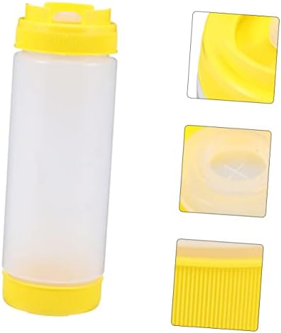 Zerodeko 20oz Squeeze Bottle Dual Head Condiment Dispenser for BBQ Dining
