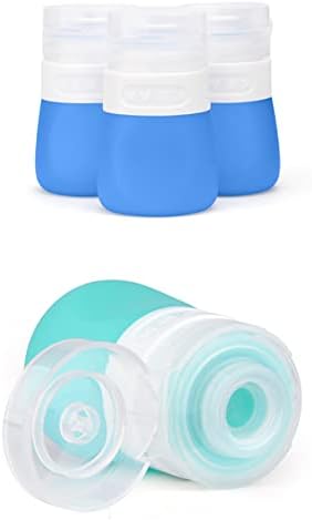 Leakless Set - 4 Condiment Squeeze Bottles for Kitchen Travel