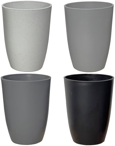LuckyZone Wheat Straw Cup 4-Piece Set Unbreakable Eco-Friendly