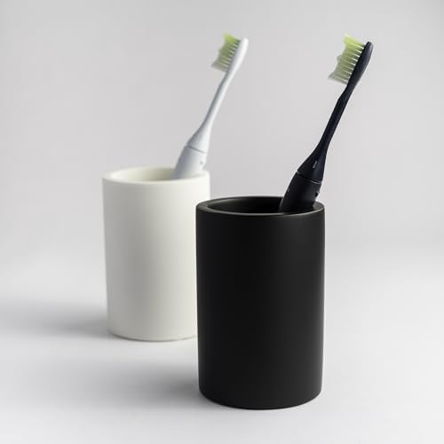 JO LAVIE MATTE BLACK RESIN BATH TUMBLER CUP