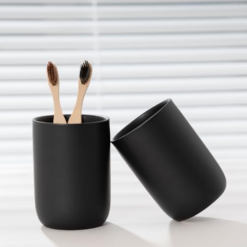 Matte Black Ceramic Toothbrush Cup 433 x 315