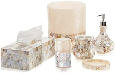 Milano Toothbrush Cup with Mother of Pearl - Electric Toothbrush Holder for Bathroom