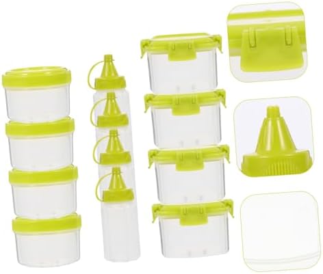 Square Storage Set for Condiment Squeeze Bottles