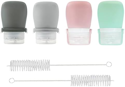 4-Piece Squeeze Salad Dressing Bottles for Travel