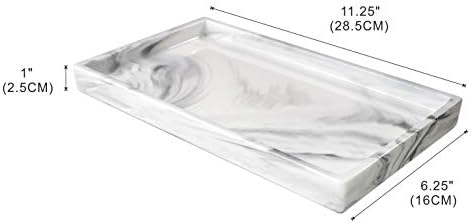 White Marble Ceramic Bathroom Tray