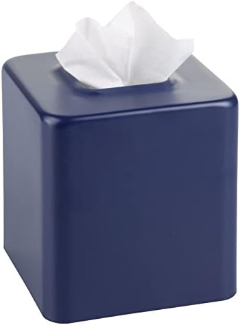 mDesign Metal Square Tissue Box Cover Modern Facial Paper Holder